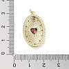 Rack Plating Brass Micro Pave Clear Cubic Zirconia Pendants X-KK-H474-23G-02-3