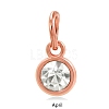 Rose Gold Plated Alloy Glass Rhinestone Charms LS-PALLOY-TAC0016-A04-RG-1