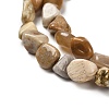 Natural Fossil Coral Beads Strands G-P497-01E-36-4