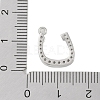 Rack Plating Brass Micro Pave Clear Cubic Zirconia Pendants KK-A224-03L-P-3
