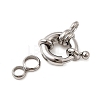 Brass Spring Ring Clasps KK-D407-01P-B-2