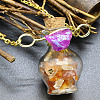 Natural Red Agate Chips Perfume Bottle Necklace BOTT-PW0008-01H-1