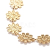 Enamel Daisy Link Chain Necklace NJEW-P220-01G-01-3