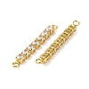 Rack Plating Brass Pave Cubic Zirconia Connector Charms KK-D044-01A-G-01-2