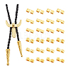 120Pcs 3 Styles Brass Bolo Tie Slides Clasp Accessories KK-PH0011-01-7
