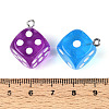 Transparent Acrylic Enamel Pendants TACR-T028-54-3