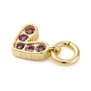 Brass Micro Pave Cubic Zirconia Charms ZIRC-F111-08G-10-2