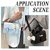 2Pcs 2 Styles Zinc Alloy with Plastic and Polyester Keychain KEYC-BBC0001-03-5