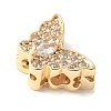 Brass Micro Pave Cubic Zirconia Beads X-KK-A253-10G-2