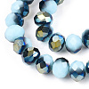 Electroplate Opaque Glass Beads Strands EGLA-A034-P8mm-S16-3