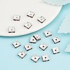 Brass Rhinestone Spacer Beads RSB074NF-17S-5