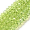 Baking Paint Transparent Glass Beads Strands DGLA-A034-J8MM-D07-1