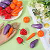 40Pcs 4 Styles Foam Artificial Vegetables AJEW-GF0009-58-3