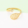 304 Stainless Steel Cuff Open Rings RJEW-D337-01D-G-5