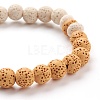 Natural Lava Rock Beads Stretch Charm Bracelets BJEW-E376-01E-3