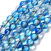 Synthetic Moonstone Beads Strands G-P528-J03-18-1