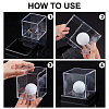 Square Transparent Acrylic Golf Ball Display Case AJEW-WH0323-05B-3