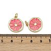 Brass Enamel Pendants KK-H072-14G-4