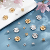 90Pcs 9 Styles Brass Bead Caps Sets KK-ME0001-91-4