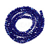 Electroplate Opaque Solid Color Glass Beads Strands LS-EGLA-A044-P1mm-L07-3