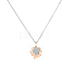 Heart Butterfly Clover Pendant Necklace UZ2087-3-1