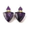 Natural Amethyst Perfume Bottle Pendants G-L623-10G-02-1