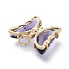 Brass Micro Pave Clear Cubic Zirconia Pendant ZIRC-P079-B02-05-2