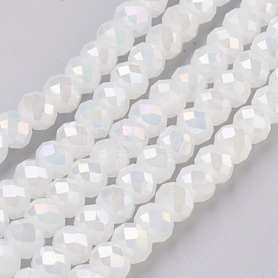 Electroplate Glass Beads Strands GLAA-K027-03AB-1