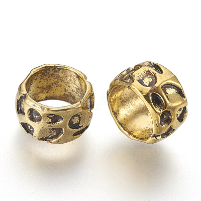 Rondelle Tibetan Style Alloy Beads LS-GLF10982Y-NF-1