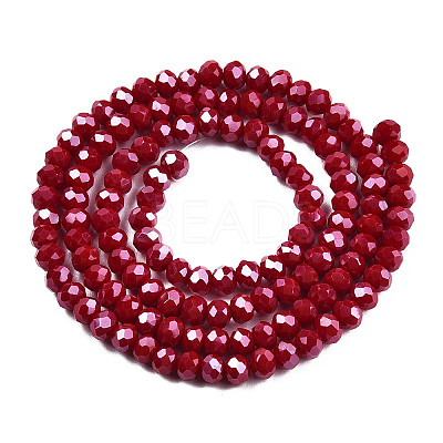 Electroplate Glass Beads Strands EGLA-A034-P1mm-A22-1