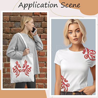 Ethnic Style Flower Pattern Computerized Embroidery Appliques LS-PATC-WH20017-21A-1