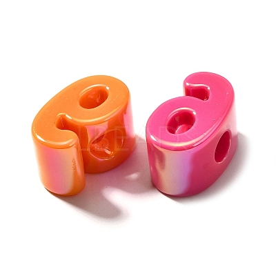 UV Plating Opaque Acrylic Beads SACR-Z007-02J-1