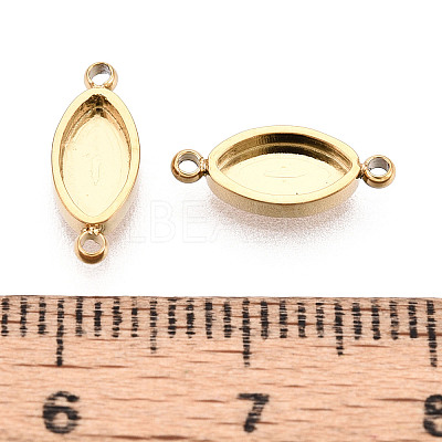 304 Stainless Steel Connector Cabochon Settings STAS-N115-33G-1