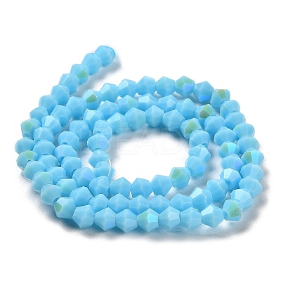 Opaque Solid Color Imitation Jade Glass Beads Strands EGLA-A039-P4mm-L12-1