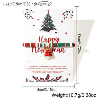 Christmas 304 Stainless Steel Enamel Charm Bracelets AH2991-2-1