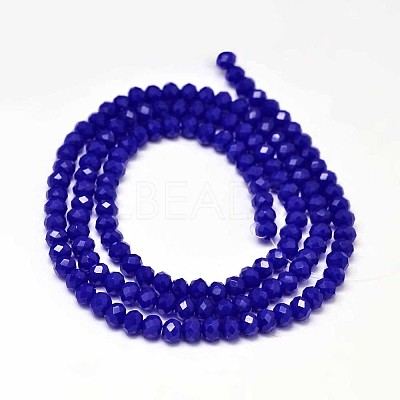 Faceted Rondelle Glass Beads Strands GLAA-I033-4mm-24-1