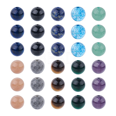 100Pcs 10 Style Natural Gemstone Beads G-KS0001-04-1