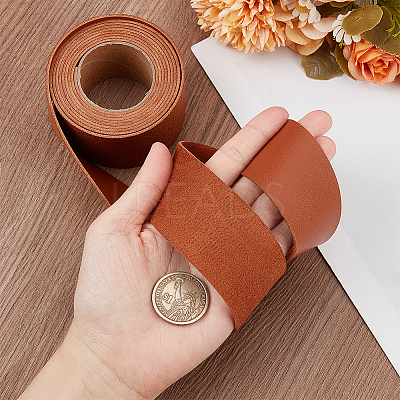 2M PVC Imitation Leather Ribbons SRIB-WH0011-126C-04-1