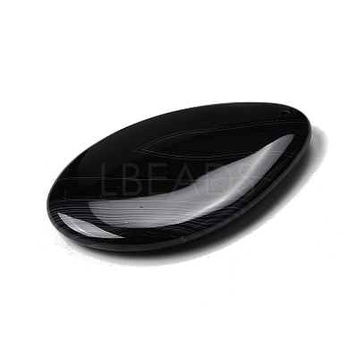 Natural Black Banded Agate(Dyed & Heated) Big Pendants G-F820-05A-09-1