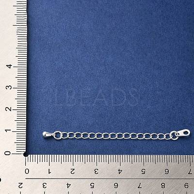 Rack Plating Brass Curb Chain Extender KK-Q807-11S-1