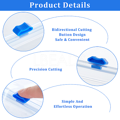 Plastic Reusable Cling Film Slide Cutter AJEW-WH0248-192-1