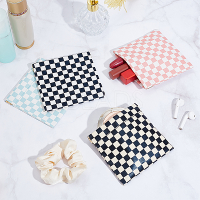 4Pcs 4 Colors PU Imitation Leather Cosmetic Pouches AJEW-AN0007-42-1