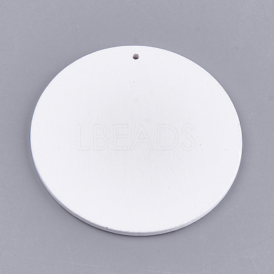 Printed Wooden Big Pendants WOOD-S048-23-1