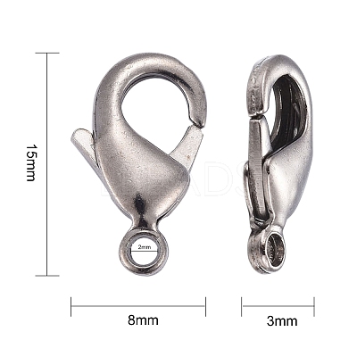 Brass Lobster Claw Clasps KK-903-B-NF-1