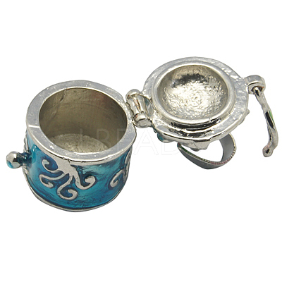 Brass Prayer Box Pendants KK-26X18-1