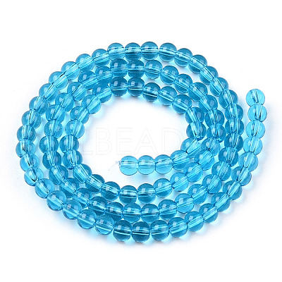 Transparent Glass Beads Strands GLAA-T032-T4mm-06-1