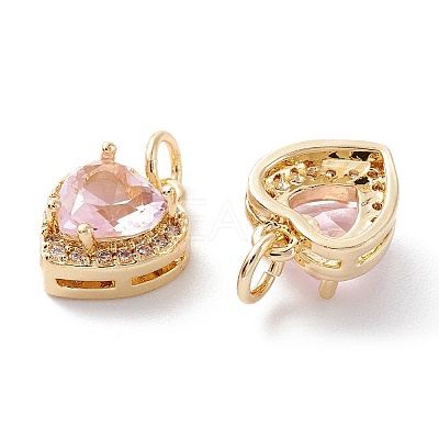 Brass Micro Pave Cubic Zirconia Charms LS-ZIRC-A019-14G-F-1