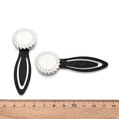 Alloy & Iron Bookmark Cabochon Settings PALLOY-N184-06S-1