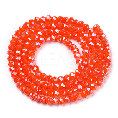 Electroplate Glass Beads Strands EGLA-A034-P2mm-A27-1