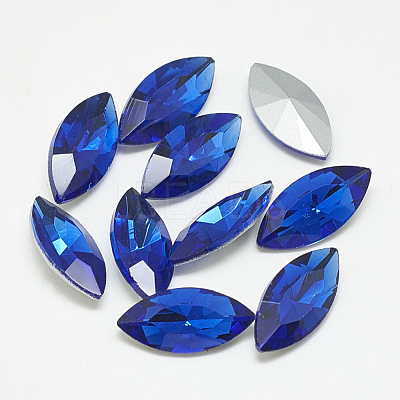 Pointed Back Glass Rhinestone Cabochons RGLA-T083-4x8mm-11-1
